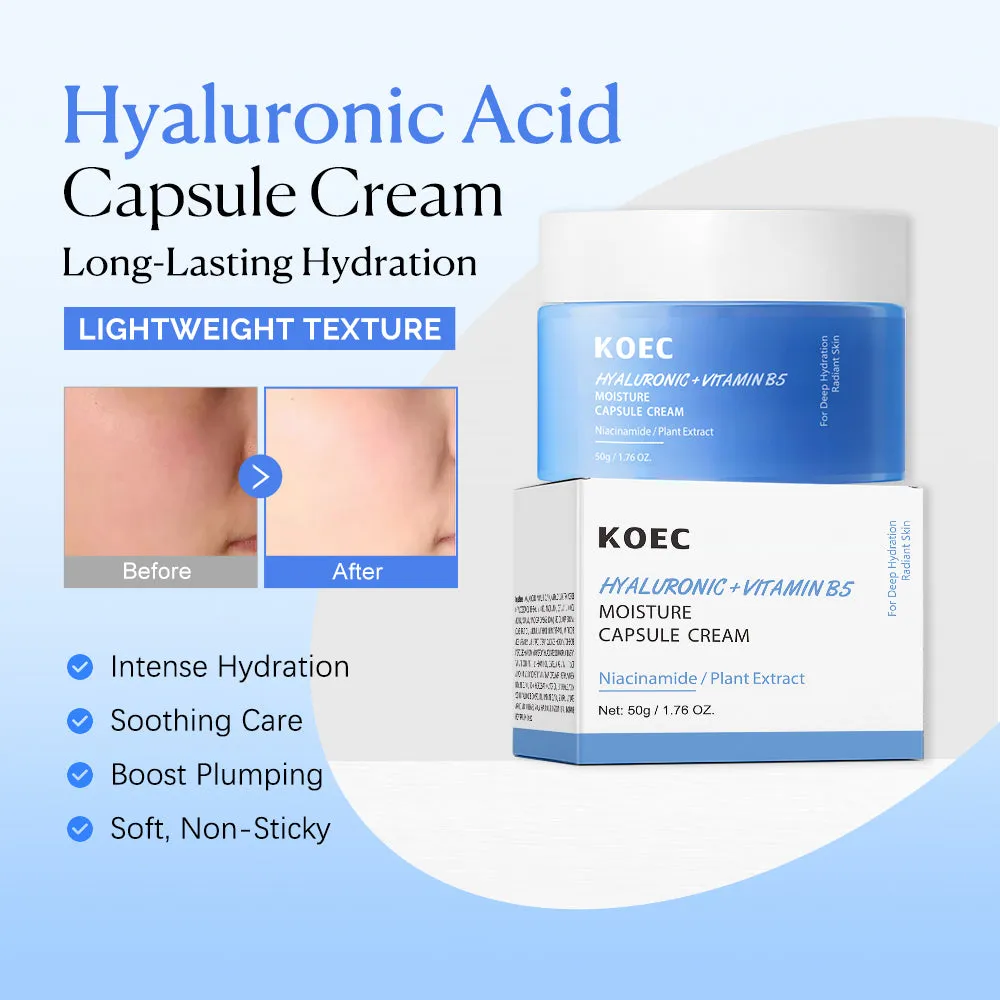 KOEC Hyaluronic B5 fugtcreme med kapsler