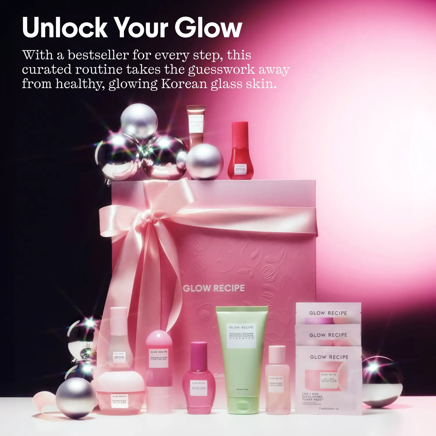 Glow Recipe Korean Glass Skincare Vault sæt 9 dele til glød