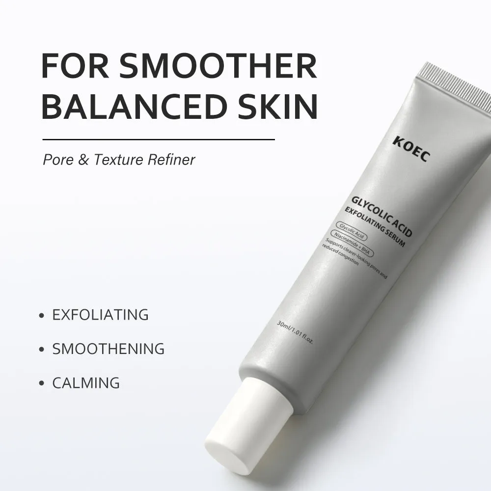 KOEC Glycolic Acid eksfolierende serum ujævn hud