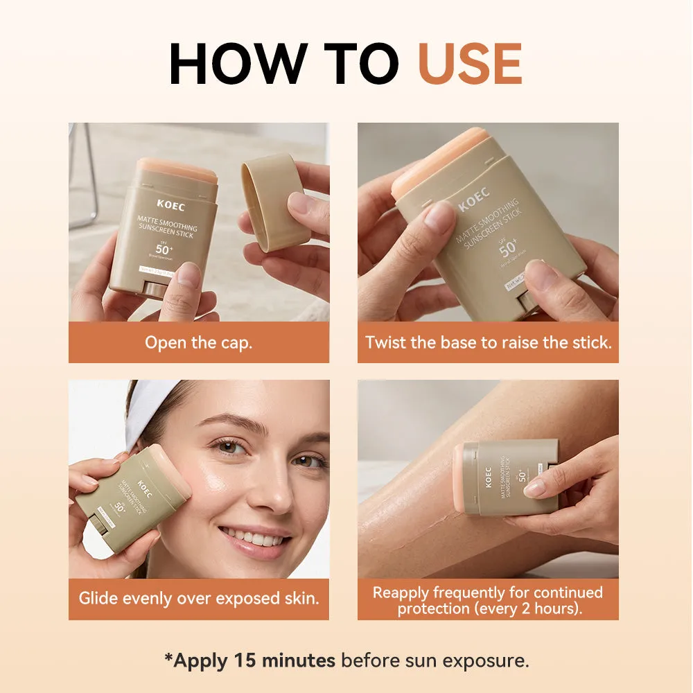 KOEC matte smoothing solstift SPF oliekontrol