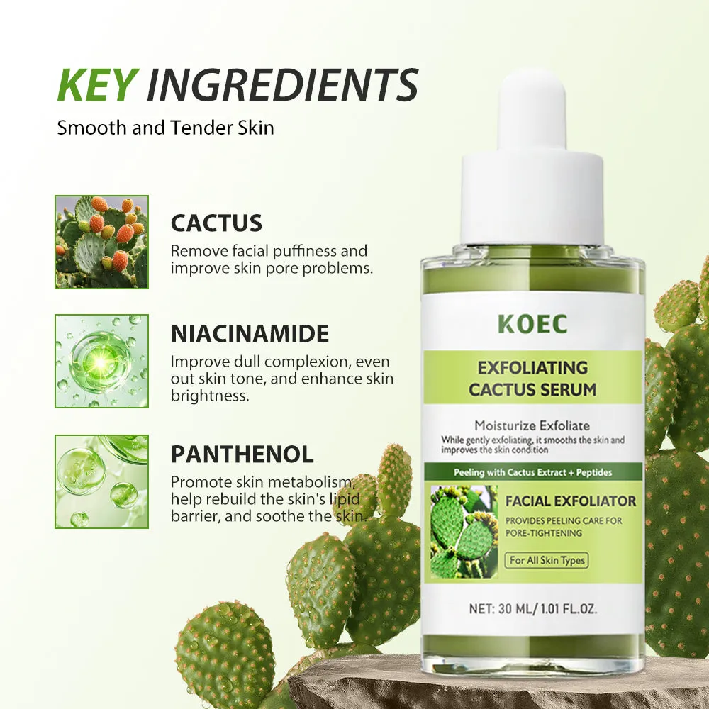 KOEC Cactox Exfoliating Peel Shot serum til tør hud
