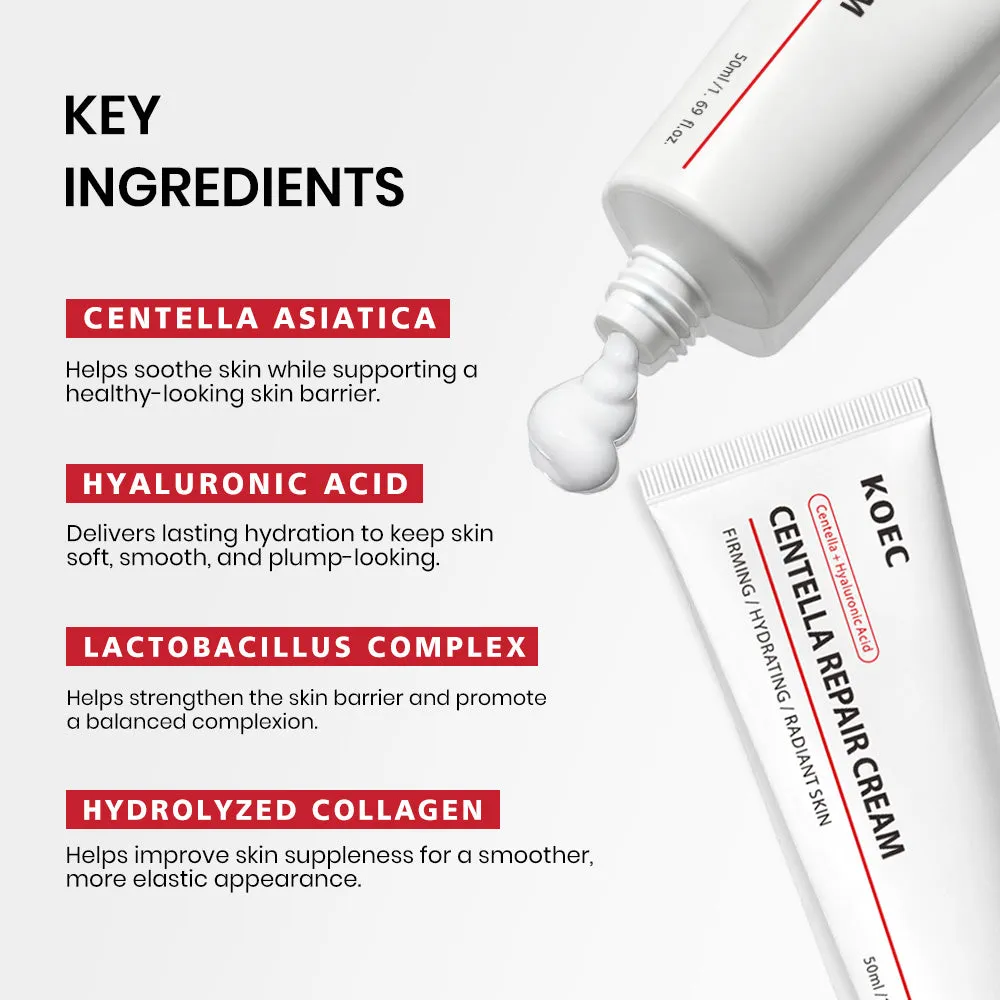 KOEC Centella repair creme til tør hud uden parfume