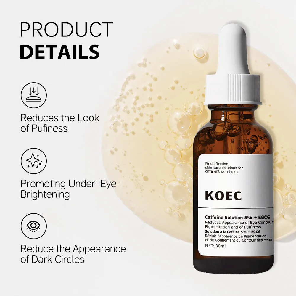 KOEC Caffeine Solution 5% øjenserum EGCG mod poser