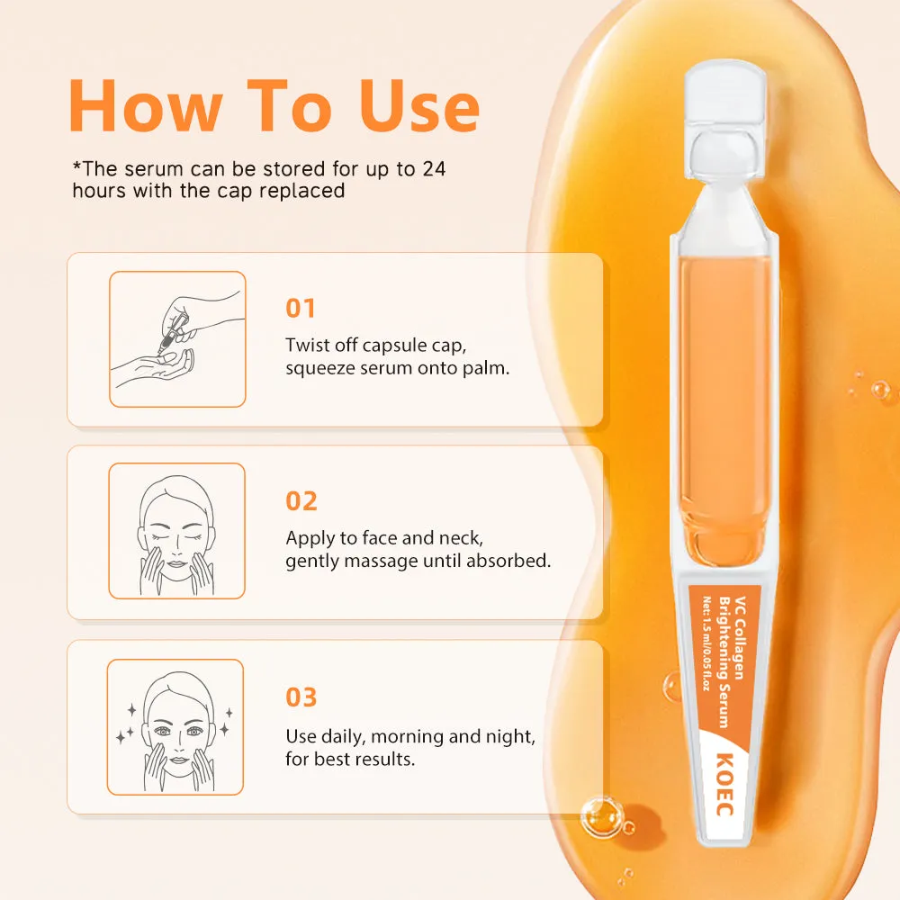 KOEC VC & Collagen Facial Serum ansigtsserum 30x1,5 ml C-vitamin