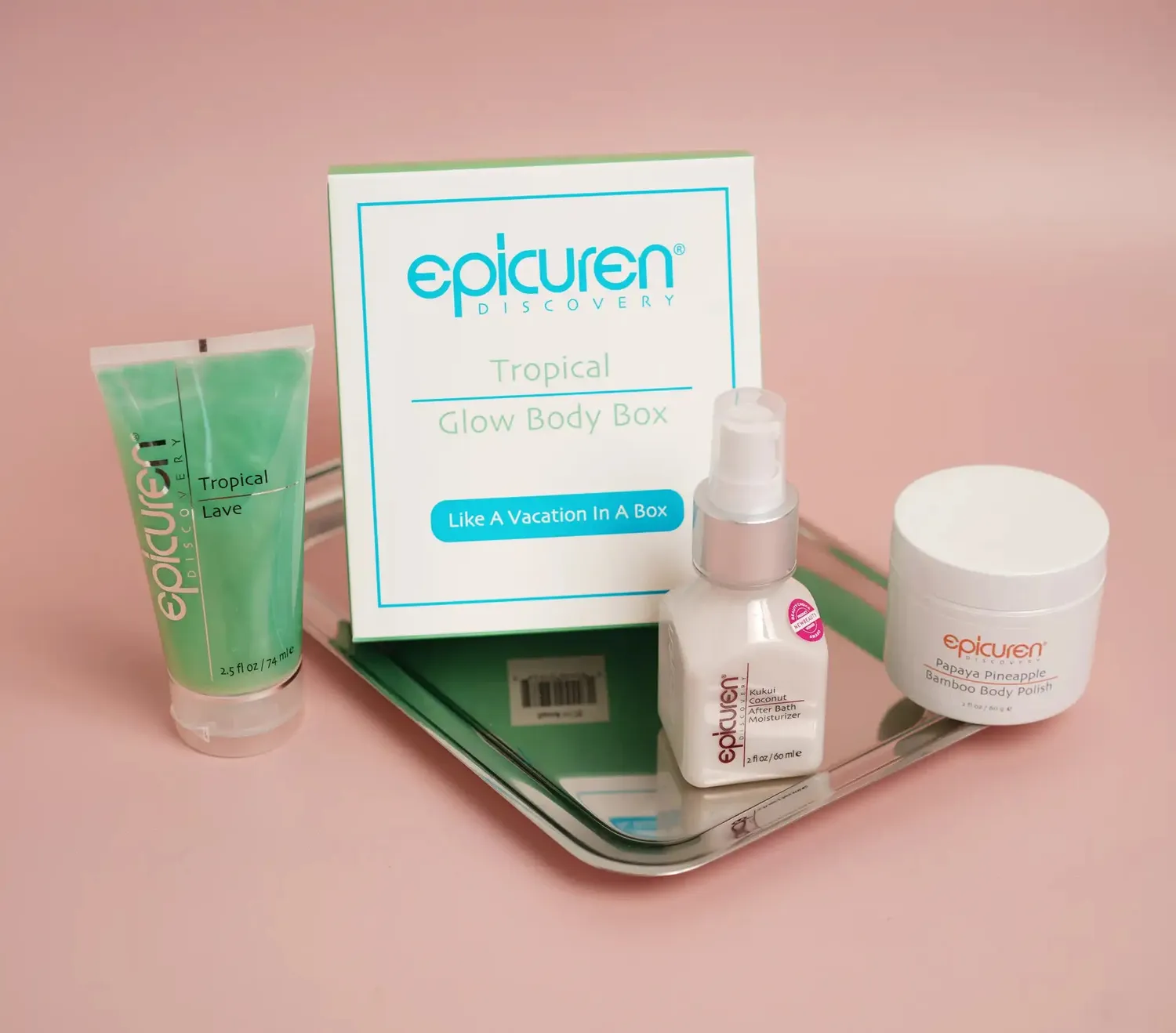 Epicuren Tropical Glow Body Box bodysæt 3 dele