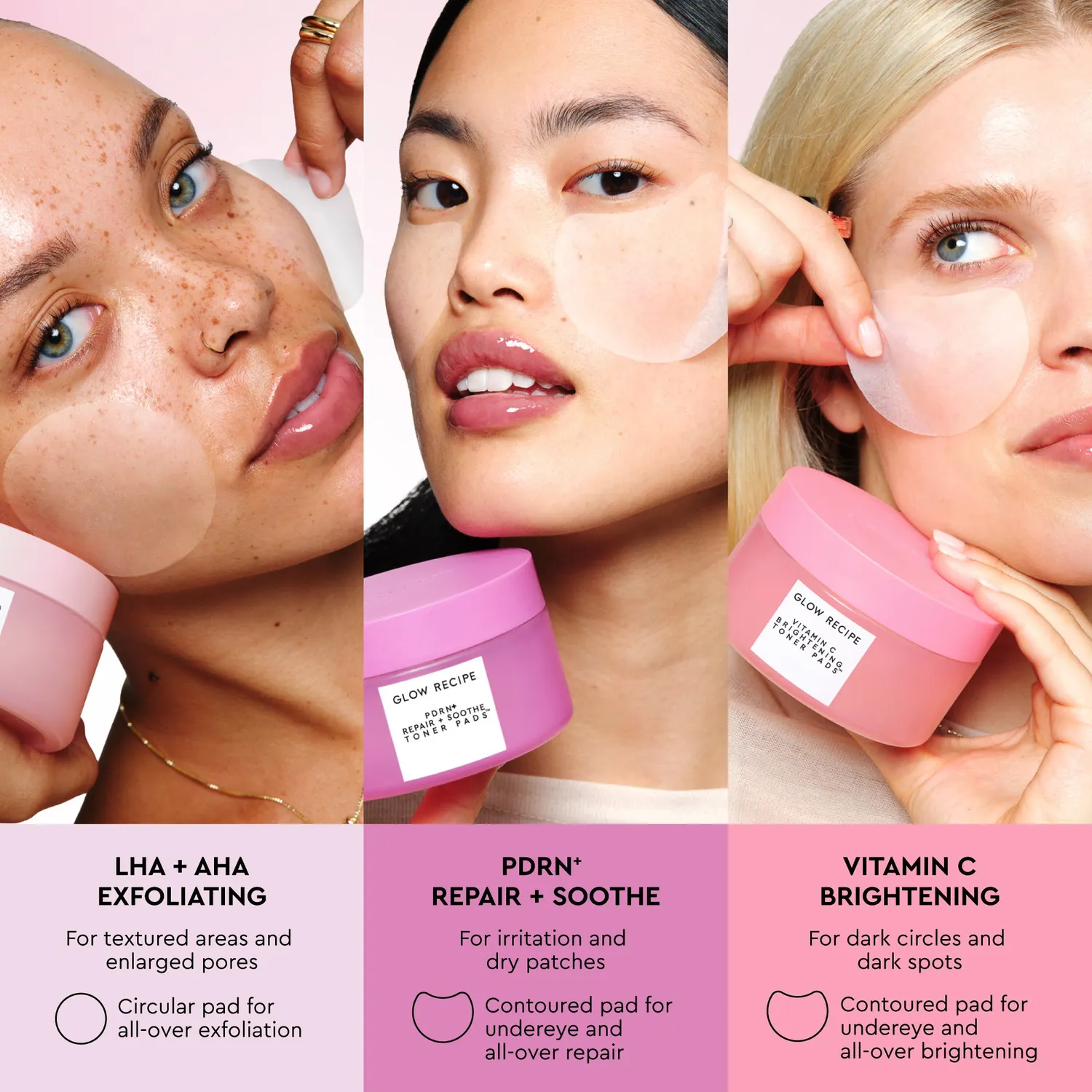 Glow Recipe Korean Toner Pad Trial Travel pads 15 stk mild