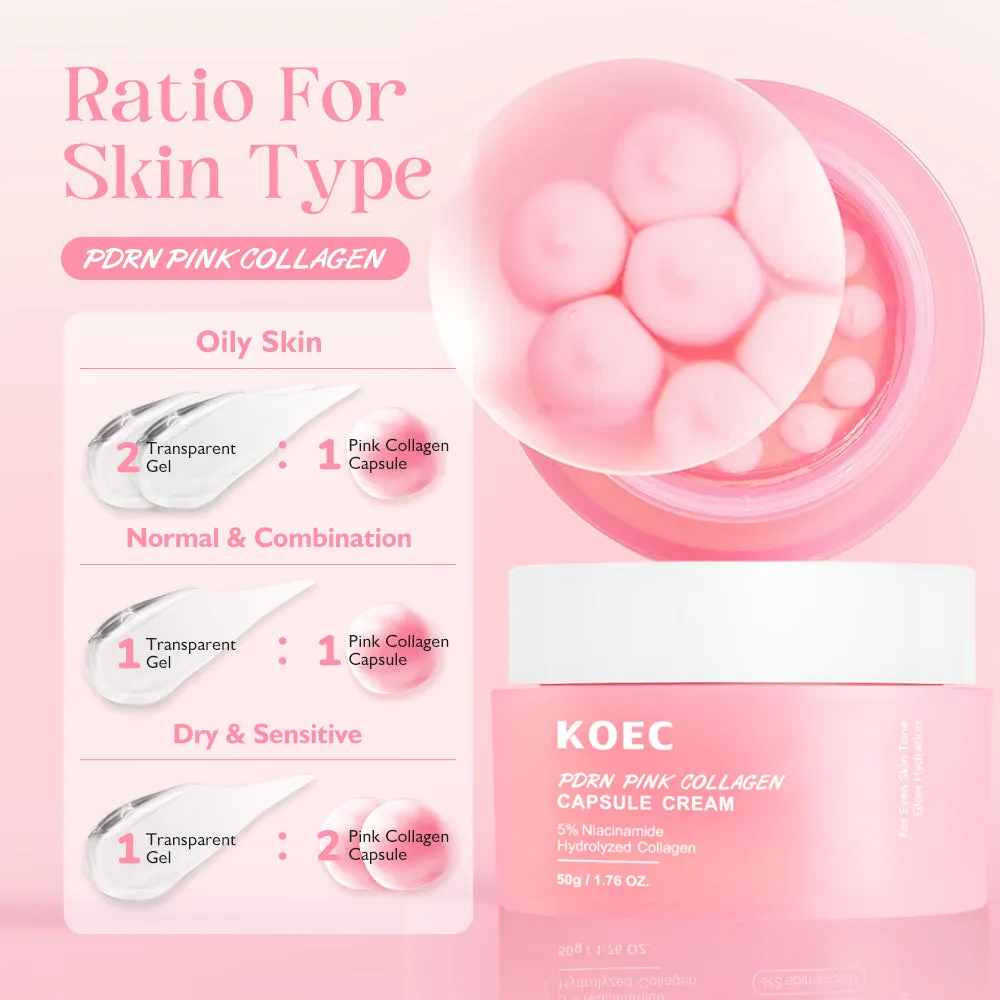 KOEC PDRN Pink Collagen ansigtscreme 50 ml til glød