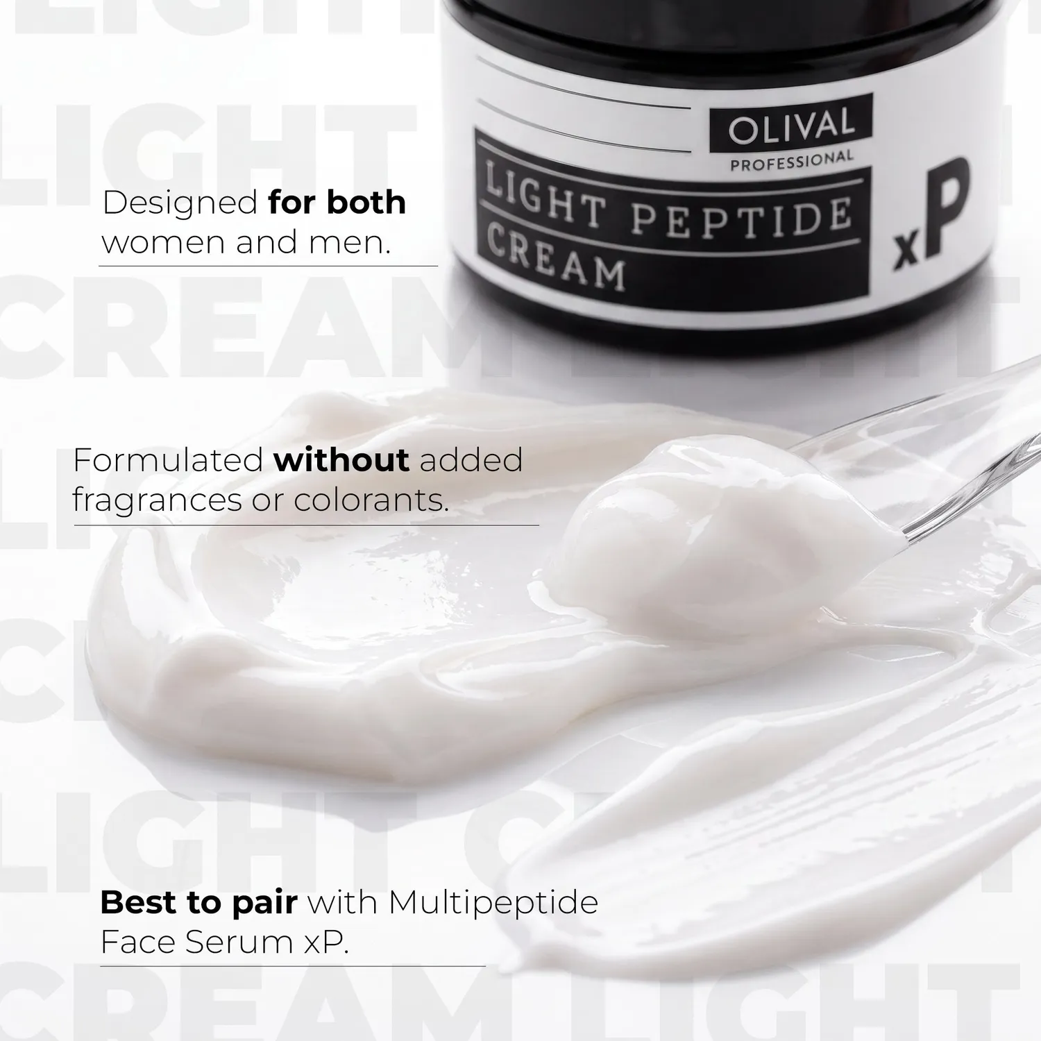Olival Professional Light Peptide xP ansigtscreme uden parfume