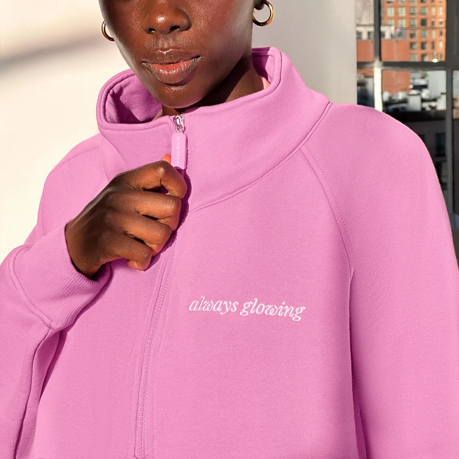 Glow Recipe Half-Zip sweatshirt Medium bomuld