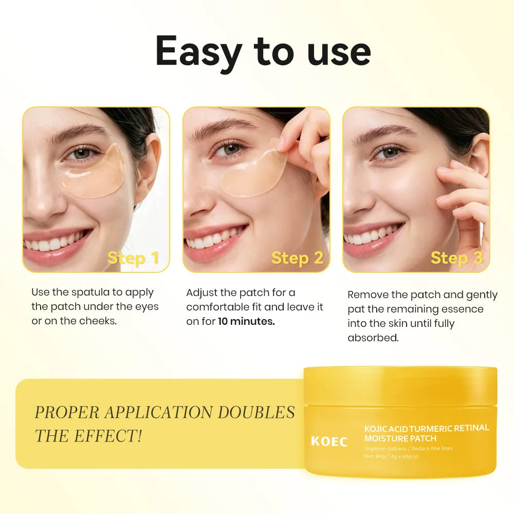 KOEC Kojic Acid Turmeric Retinal moisture patch mod mørke pletter
