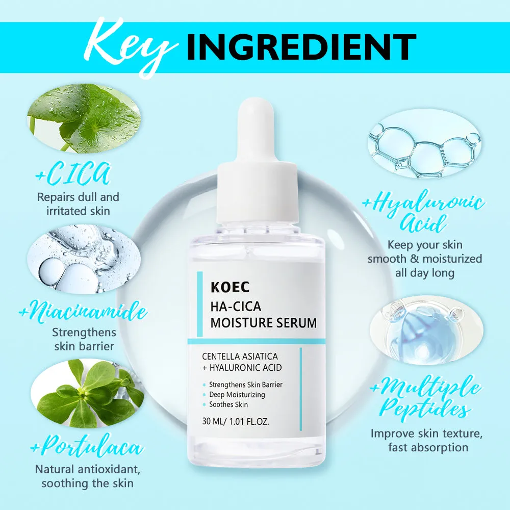 KOEC HA-Cica fugtserum uden parfume til tør hud