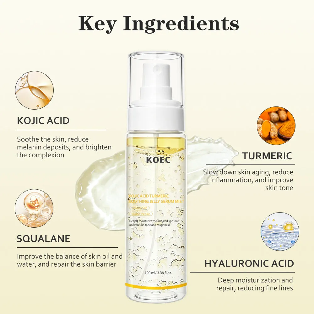 KOEC Kojic Acid Turmeric Jelly ansigtsmist mod pletter