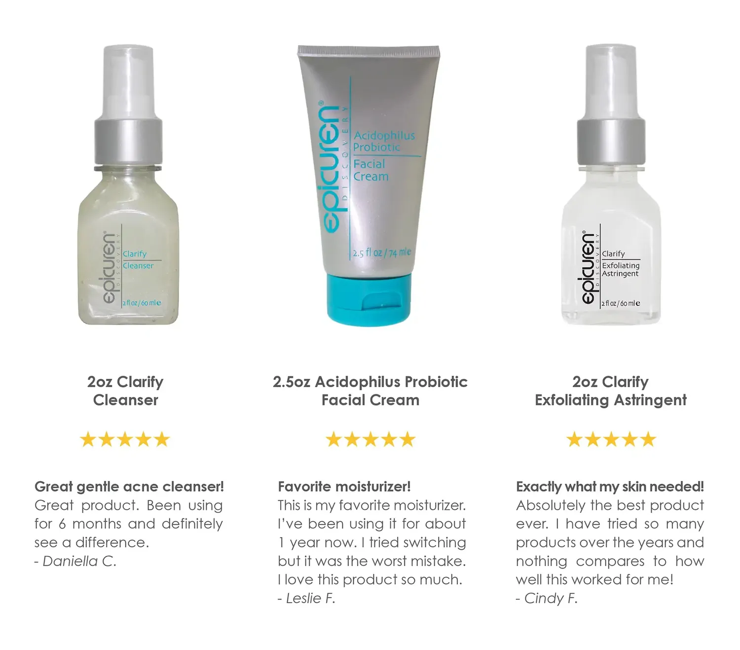 Epicuren Clarify Starter Kit hudplejesæt 3 dele uren hud