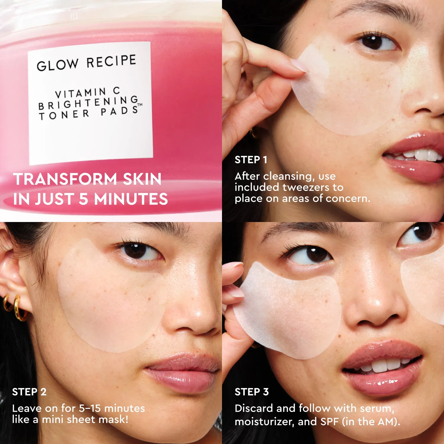 Glow Recipe Vitamin C Brightening Toner tonerpads 60 stk