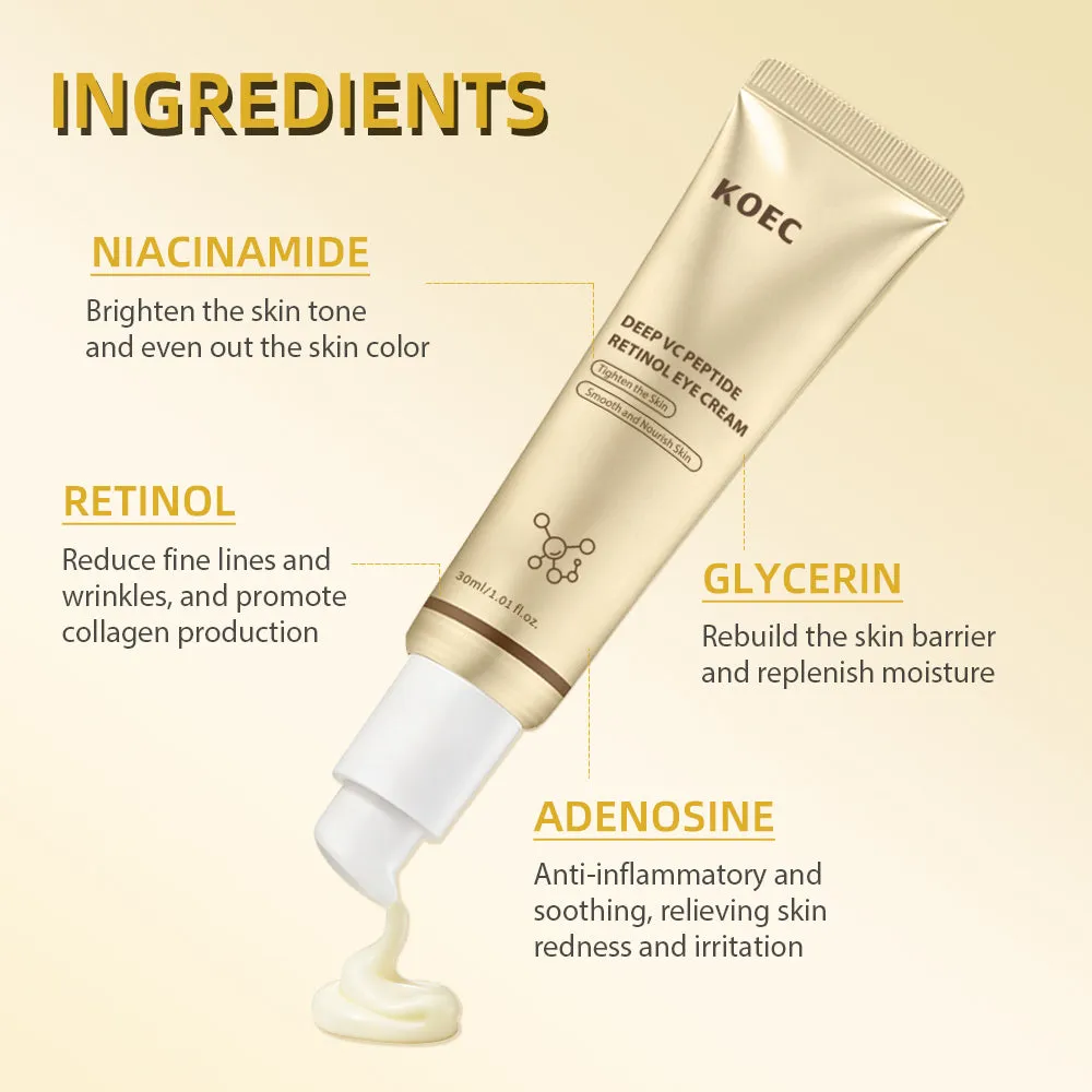 KOEC Deep VC Peptide Retinol øjencreme mod mørke rande