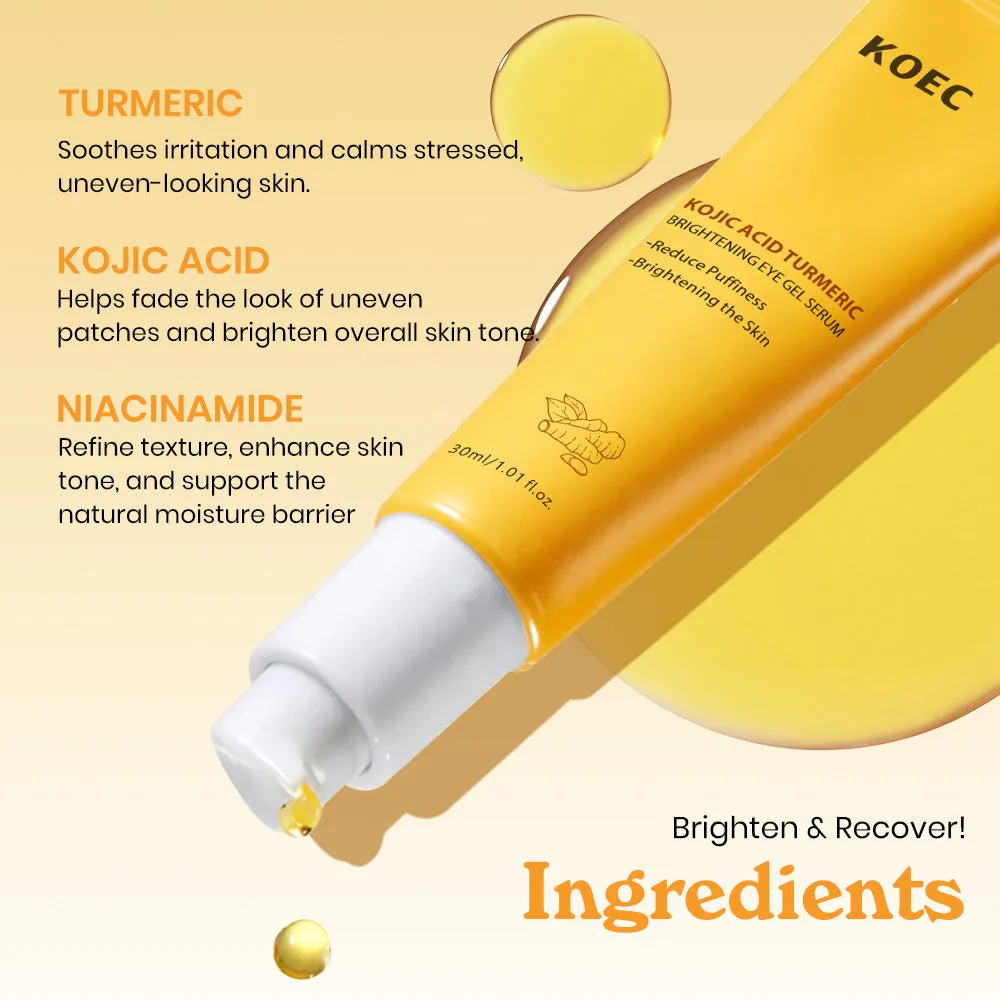 KOEC Turmeric & Kojic Acid Eye Gel Serum øjenserum mod mørke rande