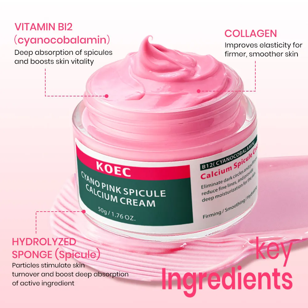 KOEC Pink Spicule Calcium øjencreme vitamin B12