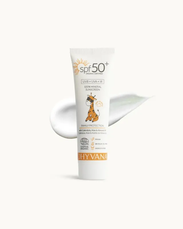 Dhyvana Baby & Family Solcreme SPF50+ uden parfume