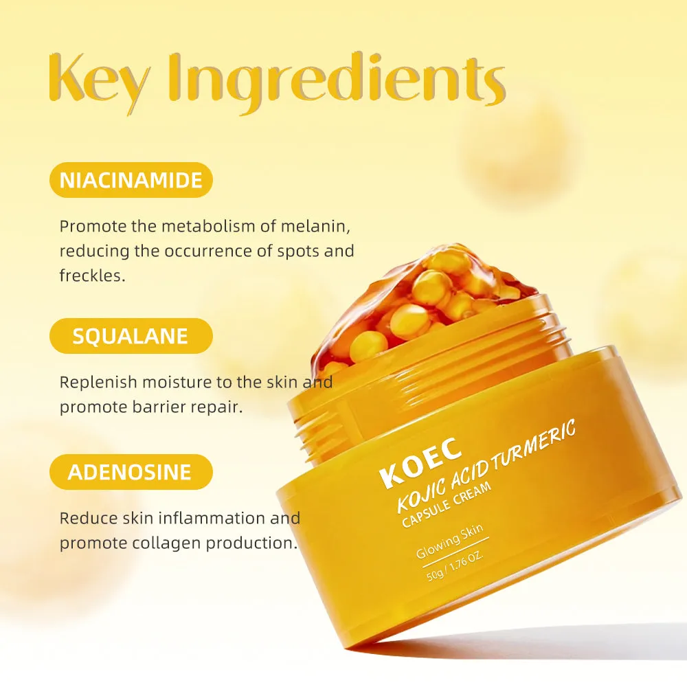 KOEC Turmeric Kojic Acid kapselcreme mod pigmentpletter