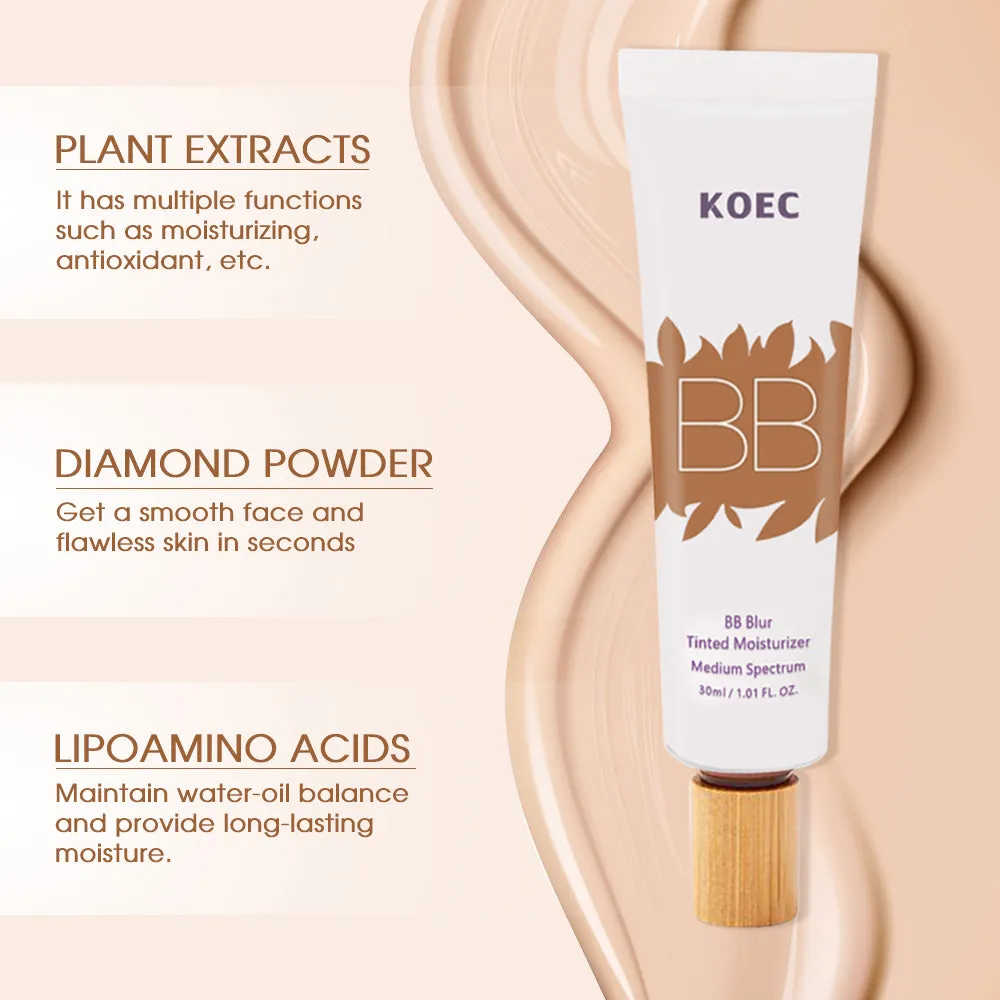 KOEC BB Blur tonet dagcreme 1 stk med børste og SPF