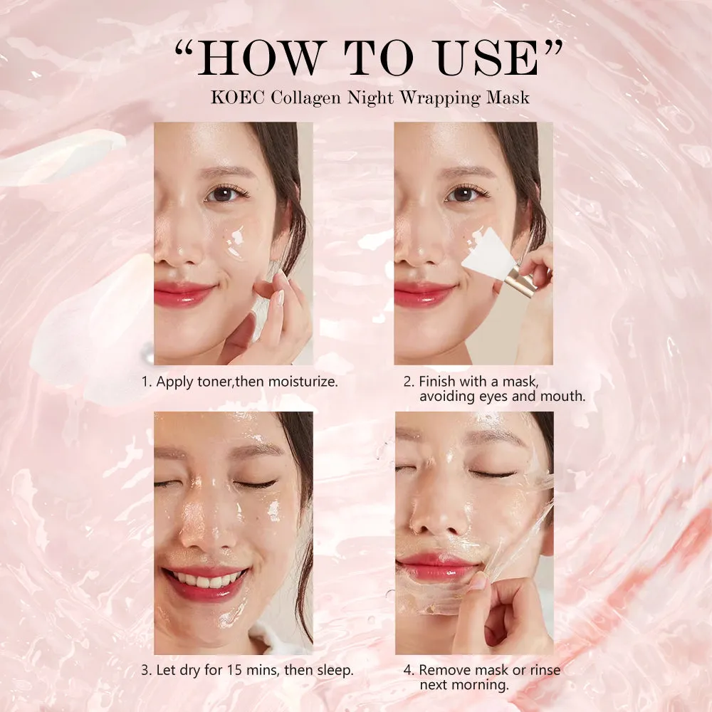 KOEC Collagen Night Wrapping Mask peel-off 1 stk med børste