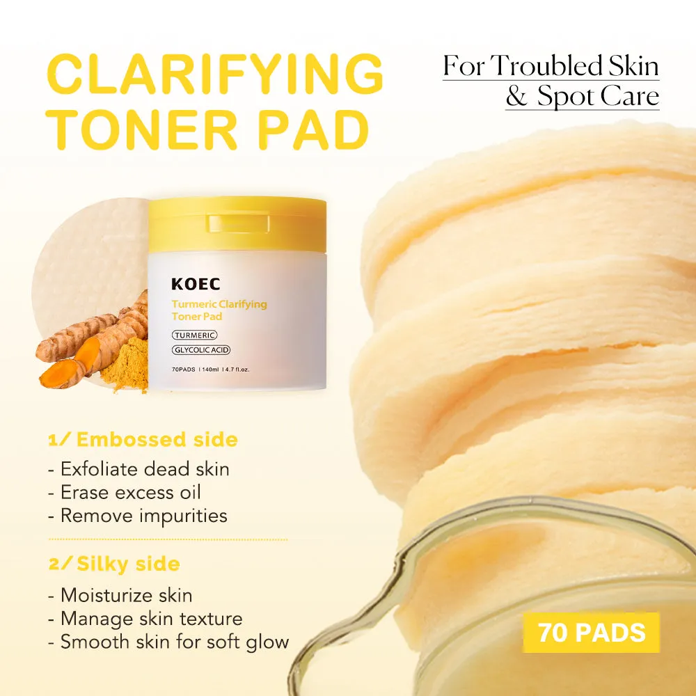 KOEC Turmeric toner pads 70 stk kojicsyre