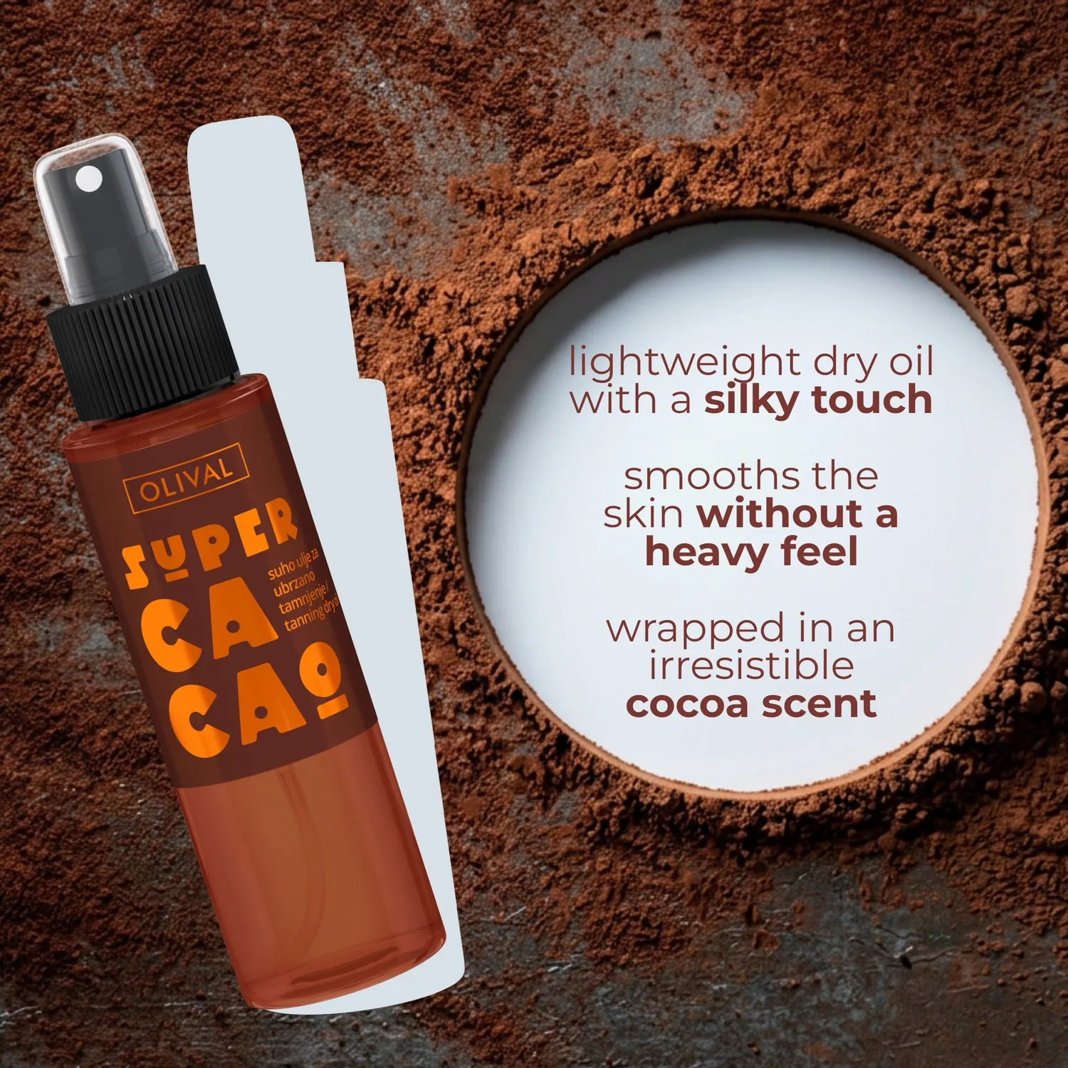 Olival Professional Super Cacao tørolie til solbrun hud