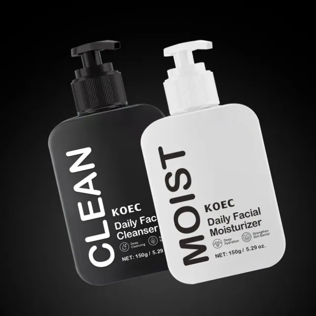 KOEC Men ansigtssæt creme + rens 2x150g uden parfume