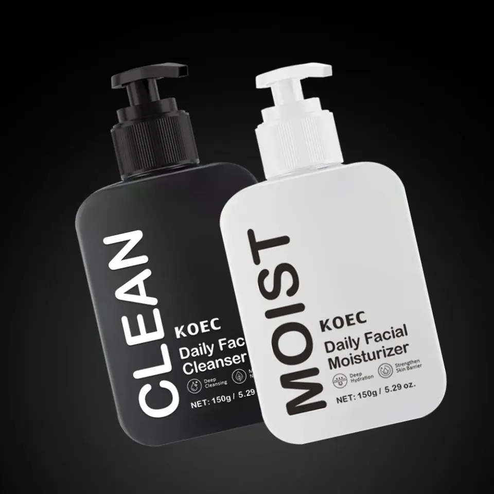 KOEC Men ansigtssæt creme + rens 2x150g uden parfume