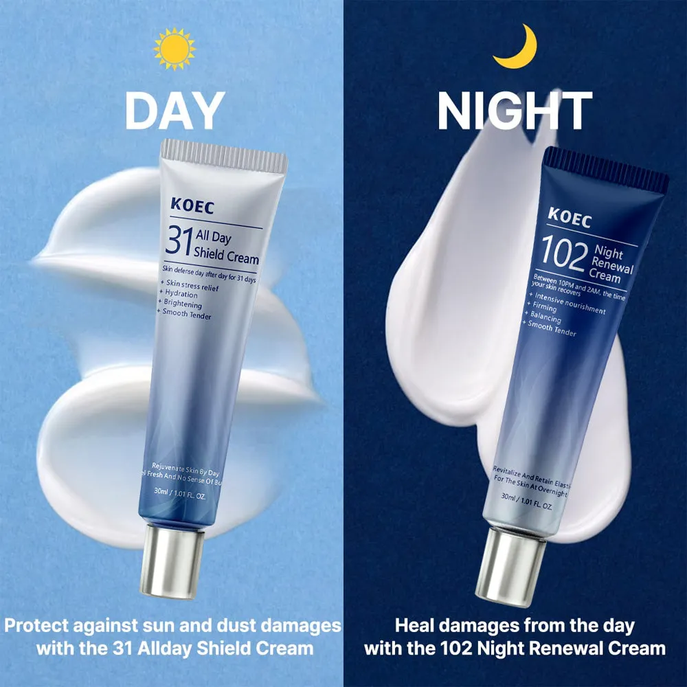 KOEC 31 dagcreme 102 natcreme sæt 2x30ml