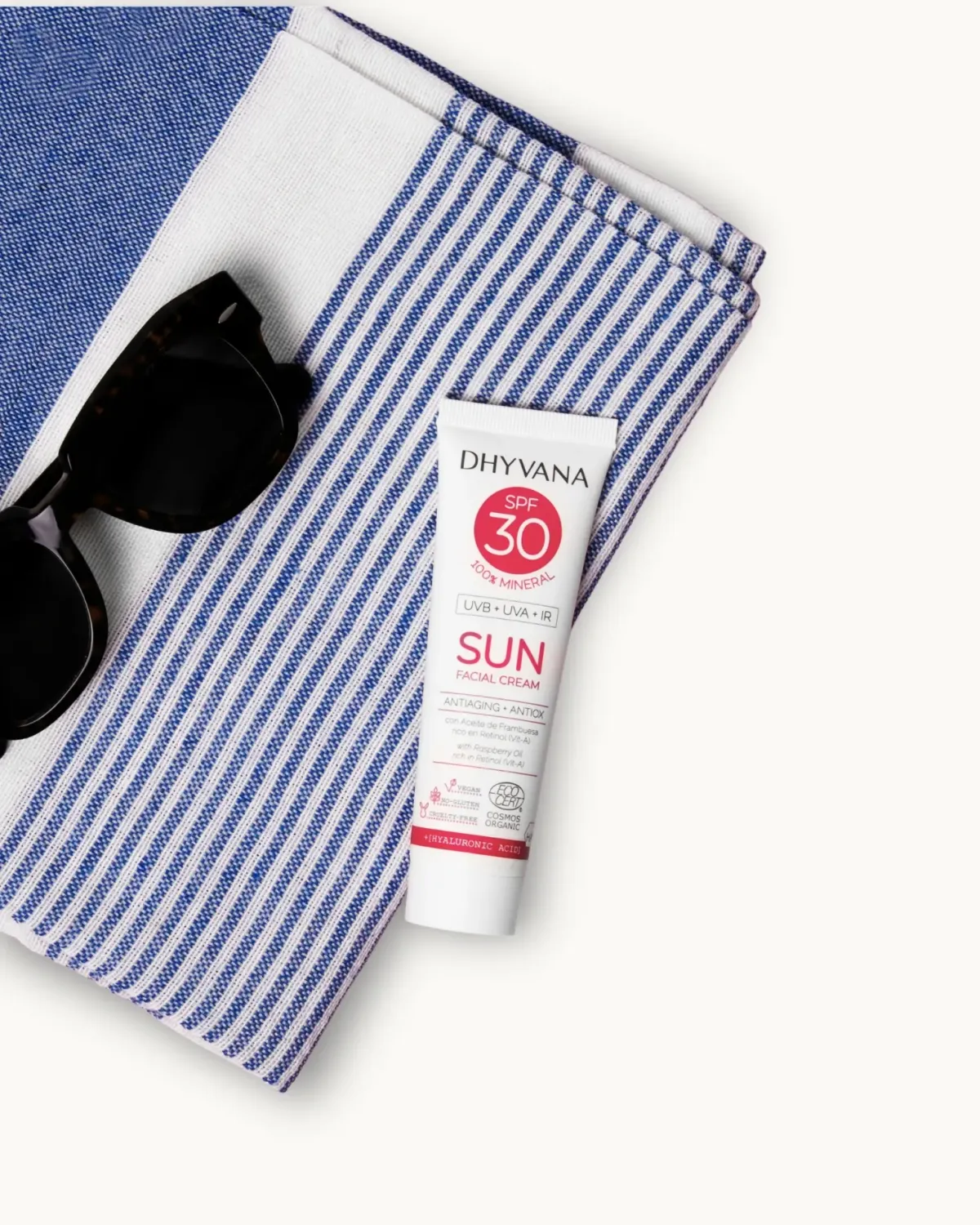 Dhyvana SPF30 SUN solcreme uden farve mineralsk
