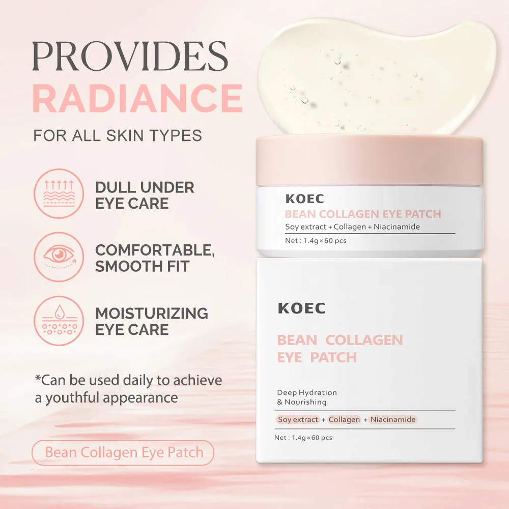 KOEC Bean Collagen øjenmaske 60 stk mod hævelse