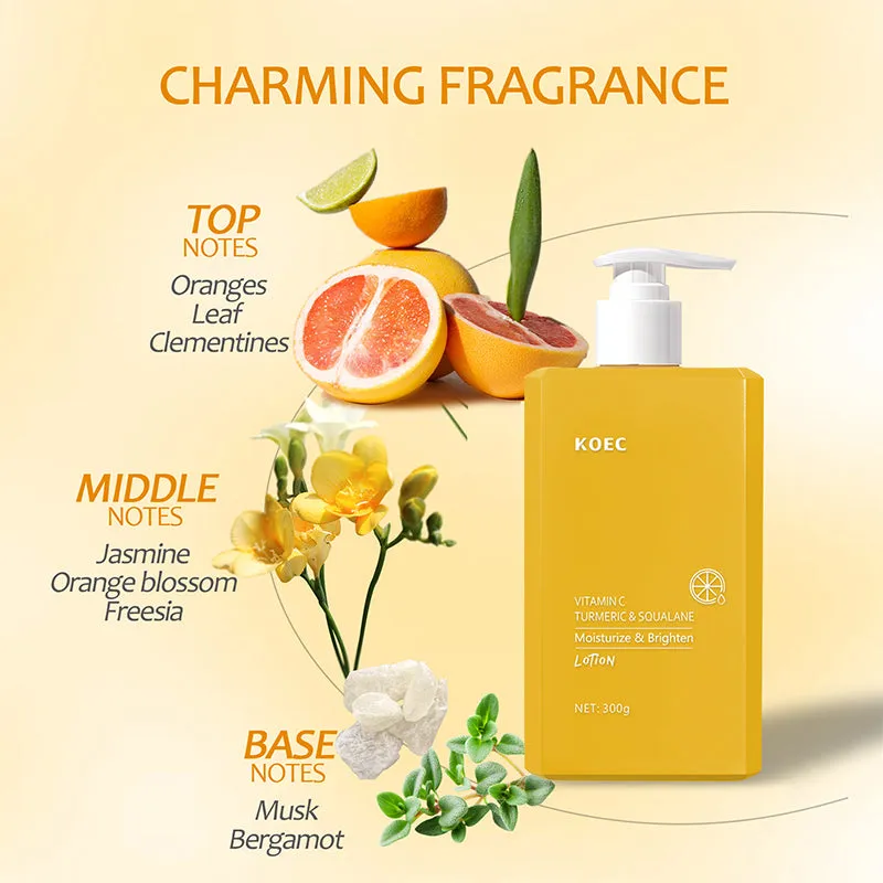 KOEC Turmeric Vitamin C Squalane bodylotion 300g glød