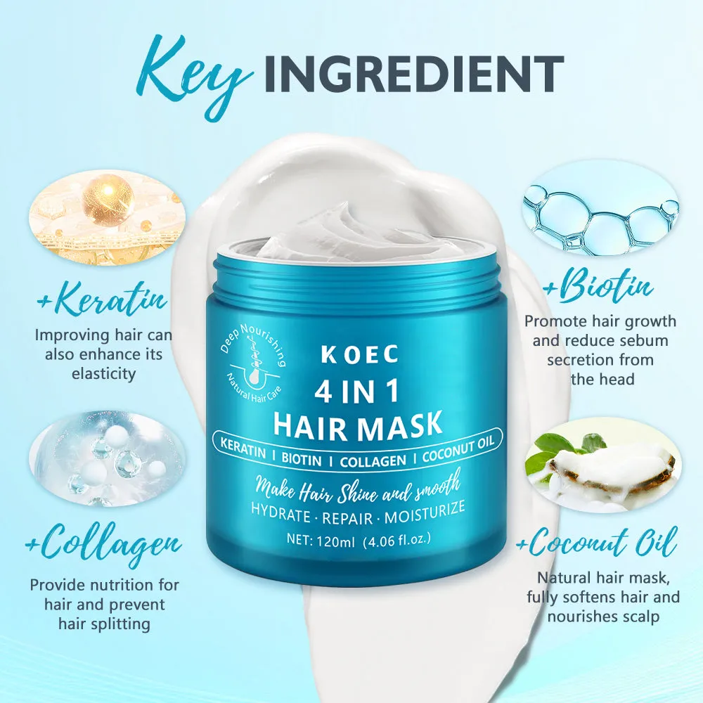 KOEC 4 in 1 Hair Mask hårmaske med keratin