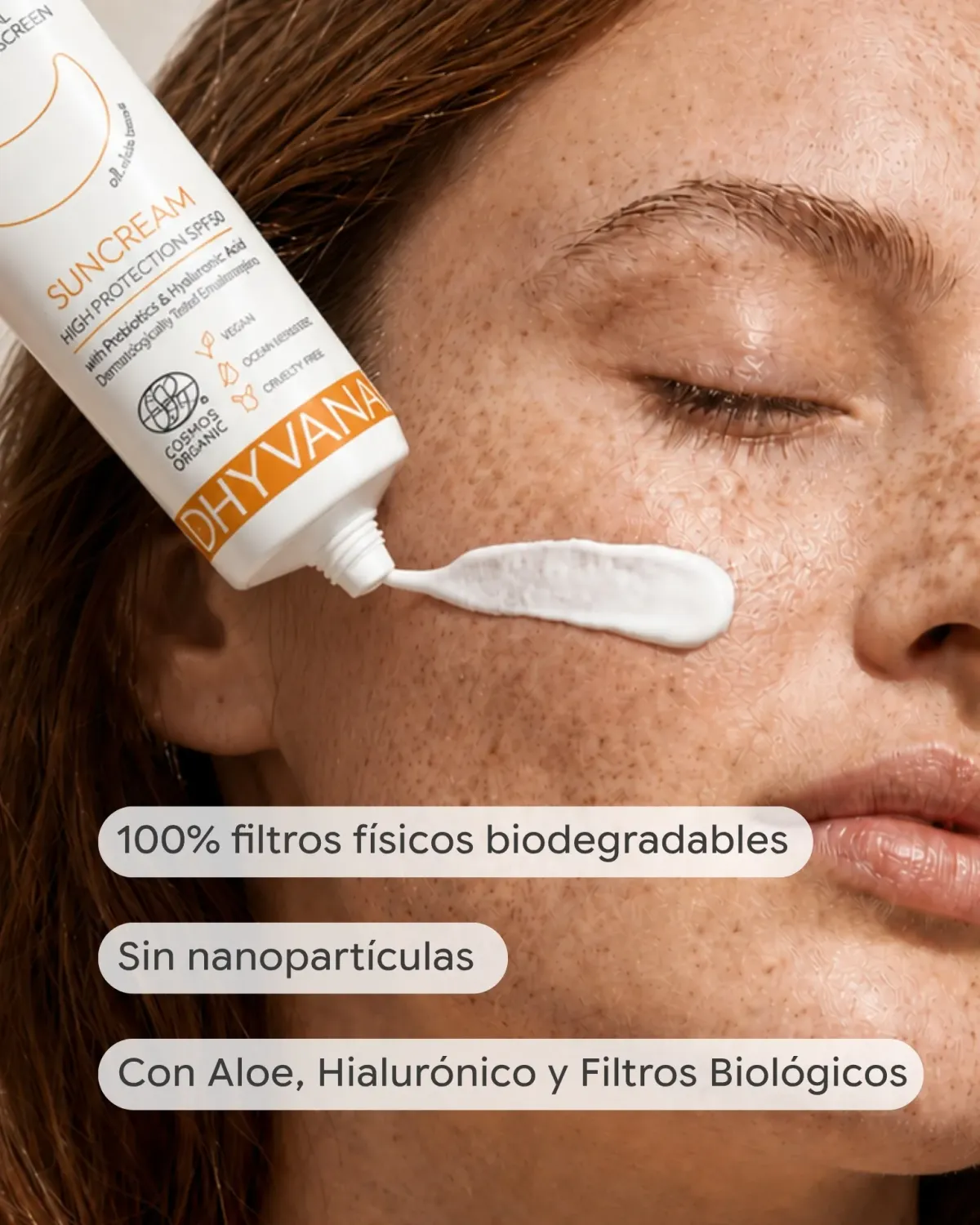 Dhyvana SPF50 Sun mineralsolcreme uden farve