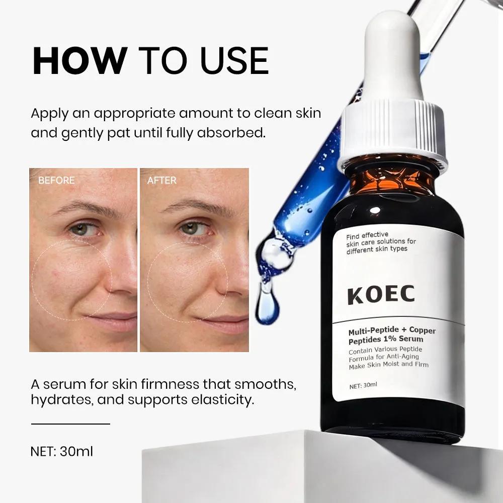 KOEC Multi-Peptide Copper Peptides 1% ansigtsserum mod linjer