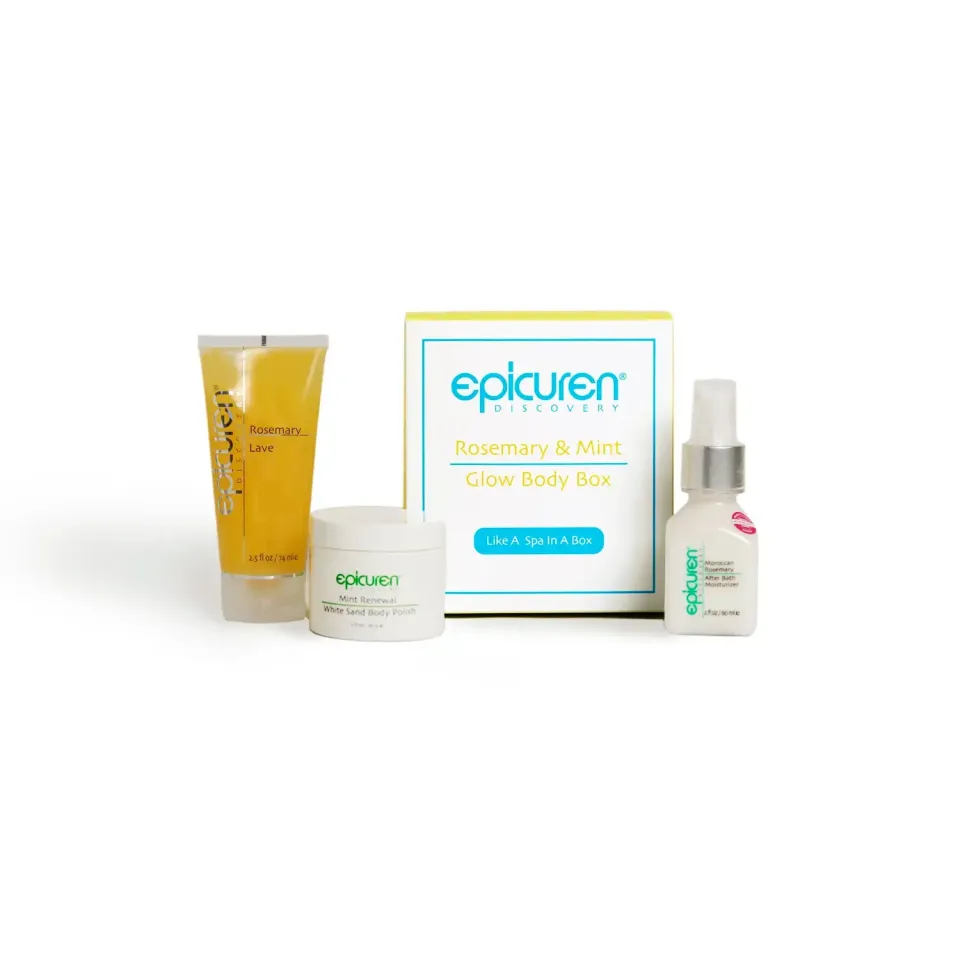 Epicuren Rosemary Mint Glow Body Box kropssæt 3 dele