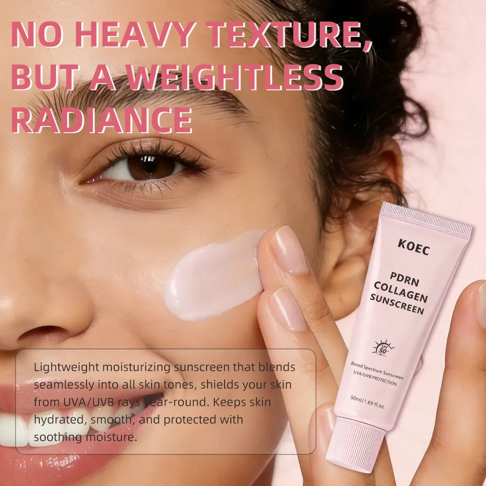 KOEC PDRN Collagen solcreme SPF50 til ansigt