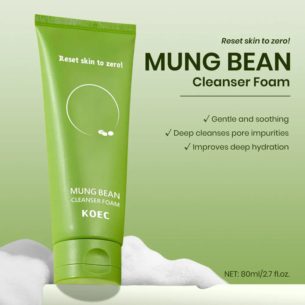KOEC Mung Bean renseskum mild rens fedtet hud