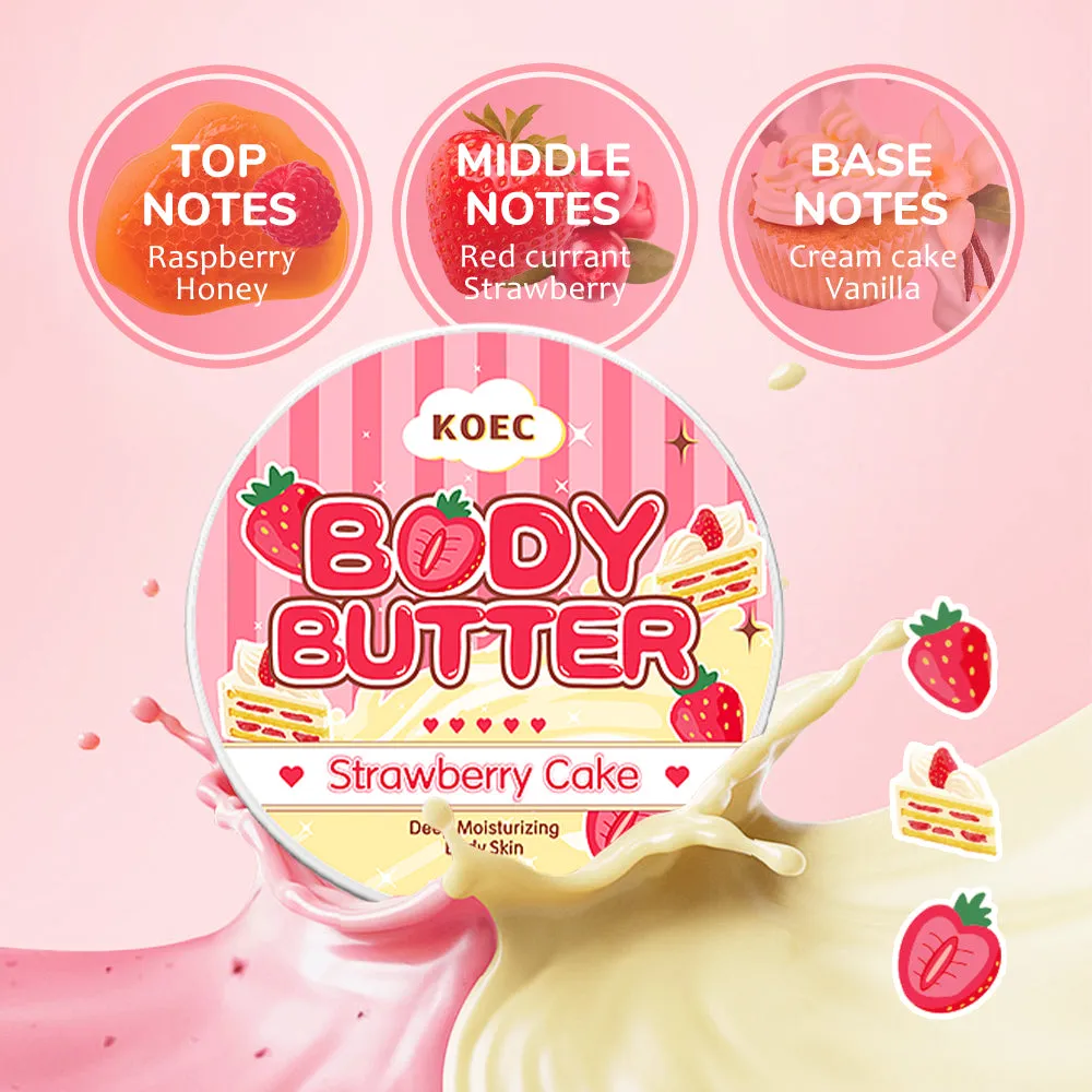 KOEC Strawberry Cake Body Glaze Butter bodysmør jordbær