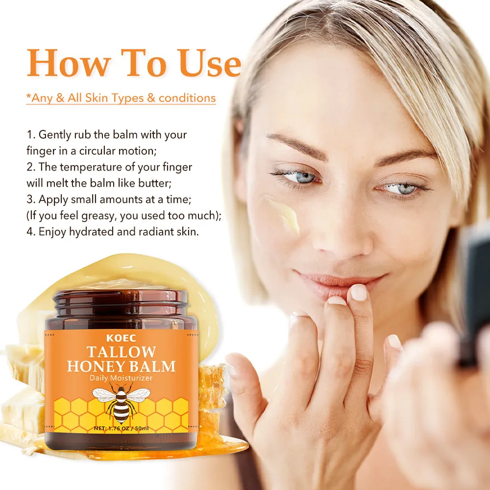 KOEC Tallow Honey Balm Daily Moisturizer Orange fed creme