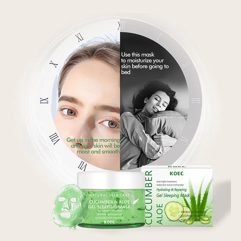 KOEC Cucumber Aloe natmaske gel 150g til tør hud