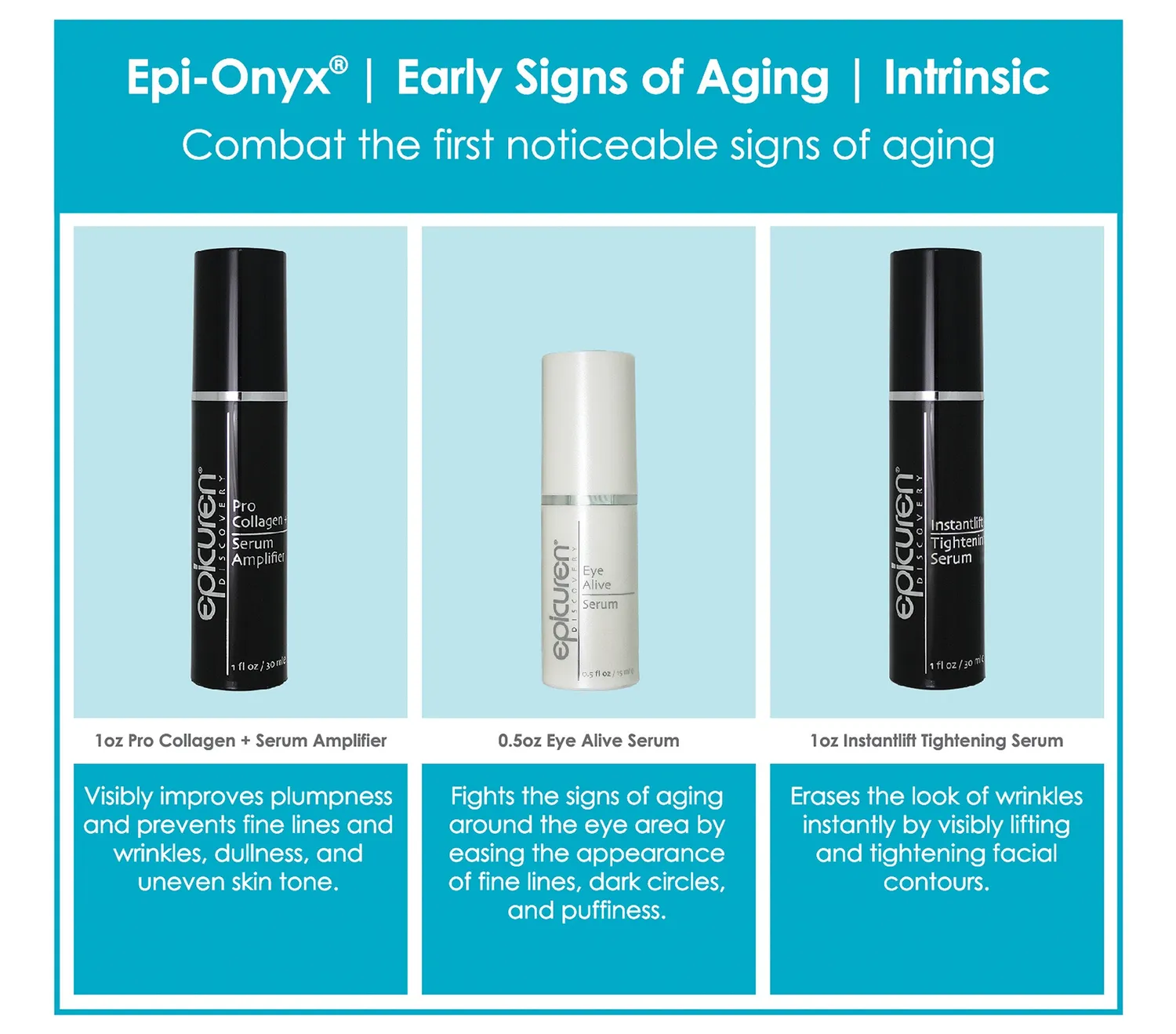 Epicuren Epi Onyx Early Signs of Aging Kit serumsæt 3 dele